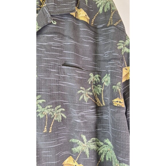 TOMMY BAHAMA 100% Silk Button Down Hawaiian Shirt Men's XL Tropical Beach Travel - Picture 5 of 6